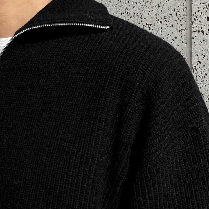 Refined Knit Zip Sweater