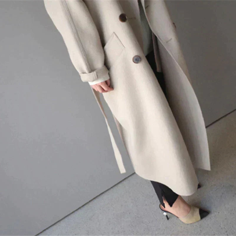 Isabelle™ | Elegant Longline Wool Coat