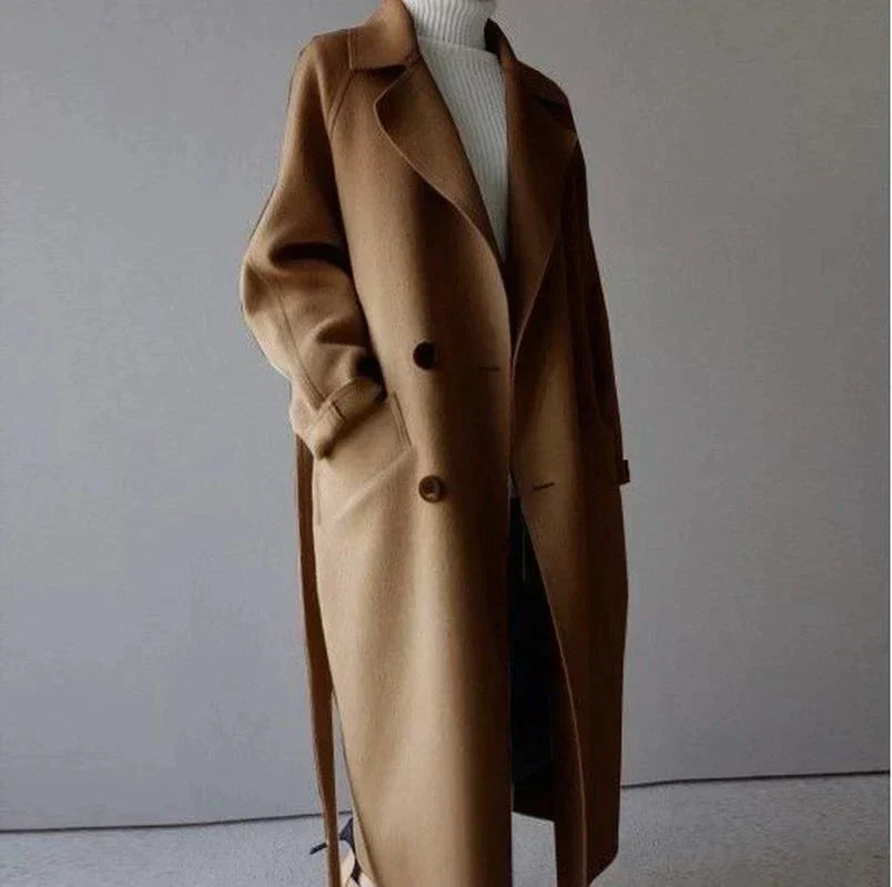 Isabelle™ | Elegant Longline Wool Coat