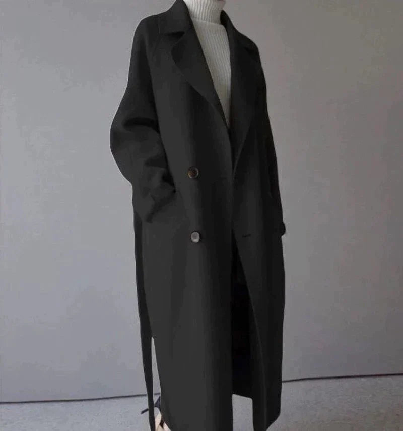 Isabelle™ | Elegant Longline Wool Coat